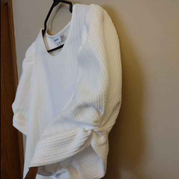 Calvin Klein puff sleeves top - white - Size M - short sleeves - Picture 3 of 8